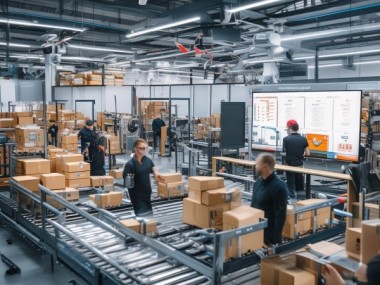 如何通过优化配送网络和订单匹配，实现物流的高效运输。